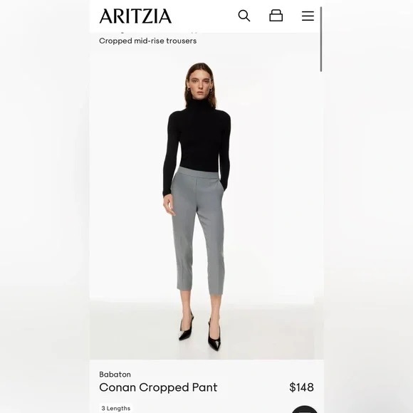 NWOTS  Babaton Conan Cotton Cropped pant - Picture 15 of 15